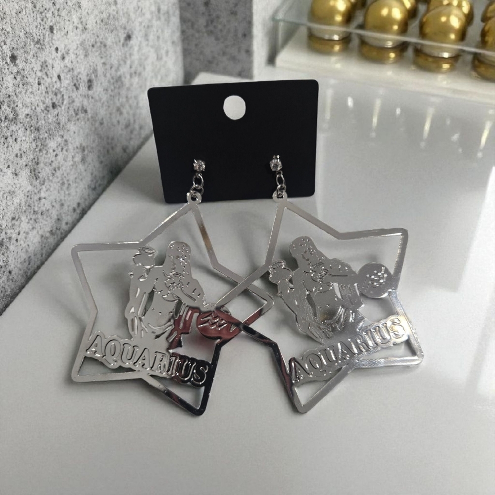 🔥Silver Aquarius Star Earrings🔥